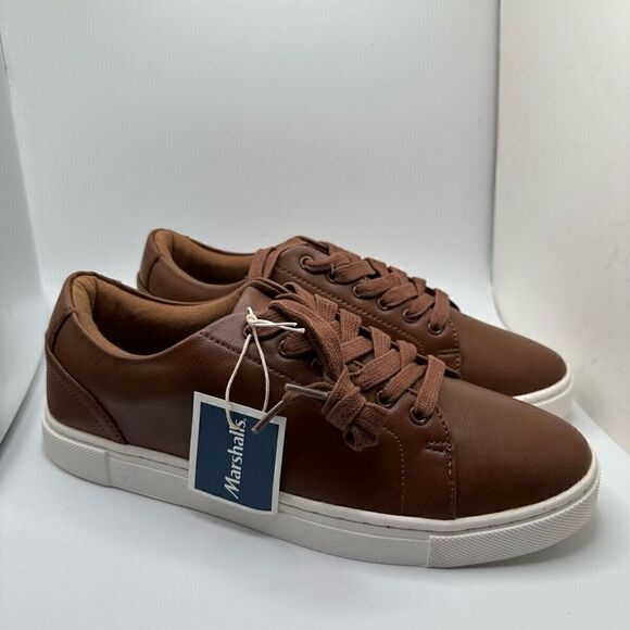 CUSHIONAIRE MENS lace up Sneaker +Comfort Foam 9 BROWN - MENS - Picture 1 of 7